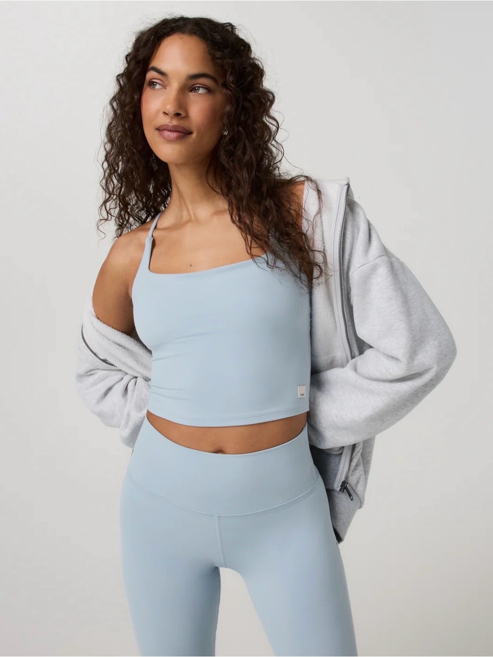 Vuori AllTheFeels™ Strappy Back Tank - eggshell blue size Small